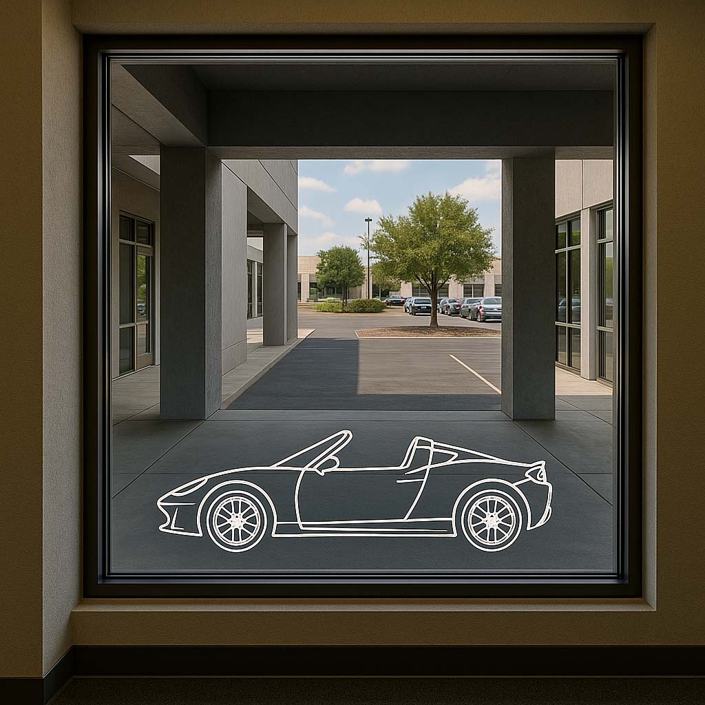 Roadster Window Decal - Gruber Motors