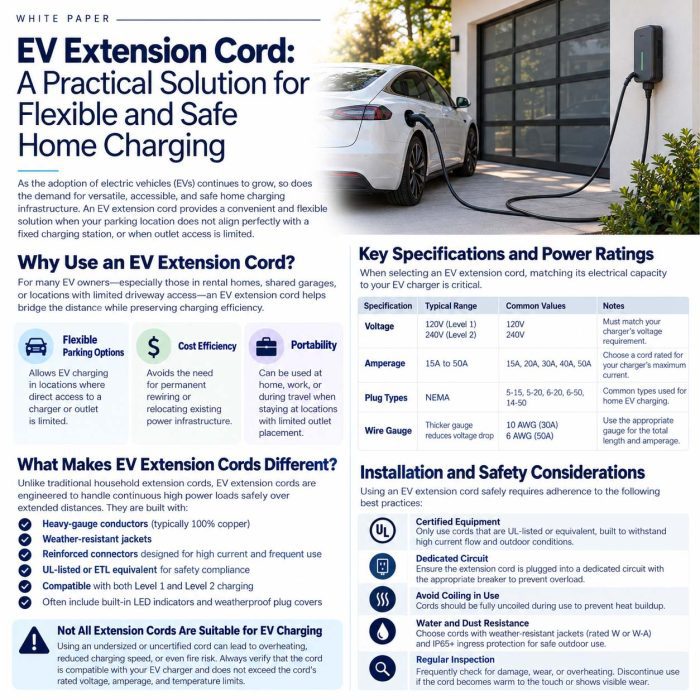 EV Extension Cords_ Safe Home Charging Guide
