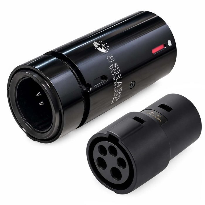 Sharp EV Charging Adapters on White