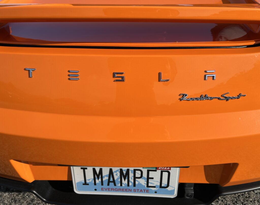 Tesla Roadster badges